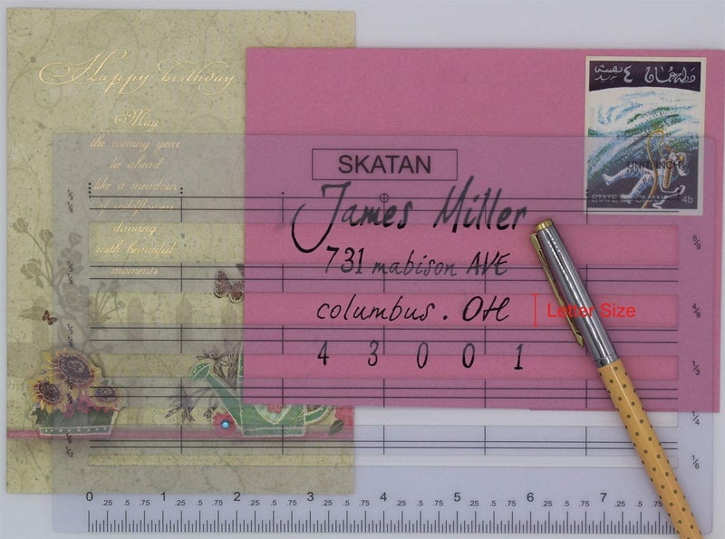SKATAN Letter Writing and Envelope Addressing Guide, fits a Wide Range of Letter Paper and Envelopes - Image 5